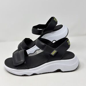 Aetrex SS300W Womens Black Platform Sandals Adjustable Size 10.5-11 STORE MODEL
